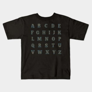 A to Z alphabets in mandala Kids T-Shirt